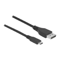 Bild av Delock DisplayPort kabel 24 pin USB C (hane) till 3.2 Gen 2 / 1.4 1.5 m 8K60 Hz (7680 x 4320) stöd, 4K240 (3840 2160) stöd svart