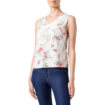 Bild av VERO MODA dam Vmeasy Joy S/L V hals topp WVN Ga blus, Björk/vicka, S
