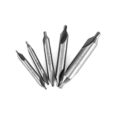 Bild av QWORK® 5 delad centreringsborr 1/1,5/2/2,5/3 mm, 60 graders svarv kombinerat centrumborrförsänkare för metall, legering, koppar, järn, trä