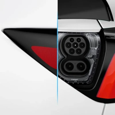 Bild av Spigen Tesla Model 3 2021 2023 och Y Skyddsfilm omslagssats Laddningsport, premiumdesign, utformad för tillbehör Zero One Edition