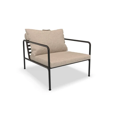 Bild av HOUE AVON Lounge Chair Trädgårdsstol Papyrus/Black H58 x W81 D99 SH39 cm