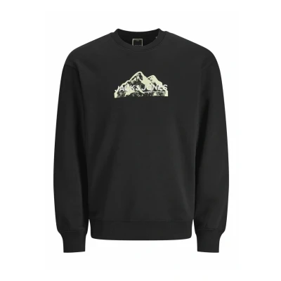 Bild av Jack &amp; Jones Junior Jcofusion CREW NECK Sweatshirt för barn, Storlek: 104, Black