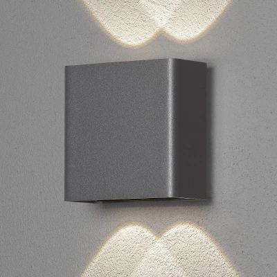 Bild av Konstsmide LED utomhusvägglampa Chieri, 4 lampor, antracit