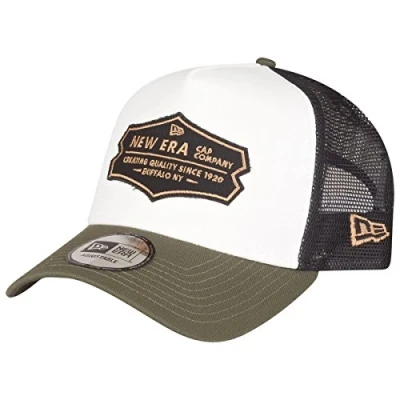 Bild av New Era NE nödställd trucker justerbar keps lapp svart vit