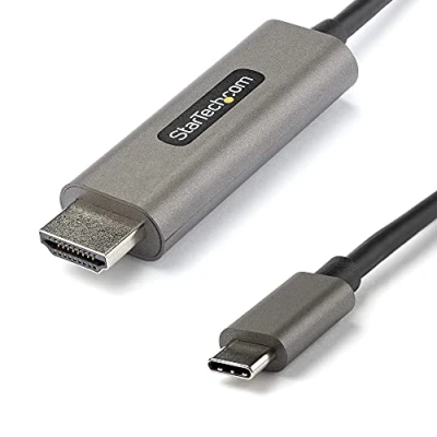 Bild av StarTech.com 6 fot (2 m) USB C till HDMI kabel 4K 60Hz med HDR10 Ultra HD Type 2.0b videoadapterkabel HDR skärm/skärmomvandlare DP 1,4 Alt läge HBR3