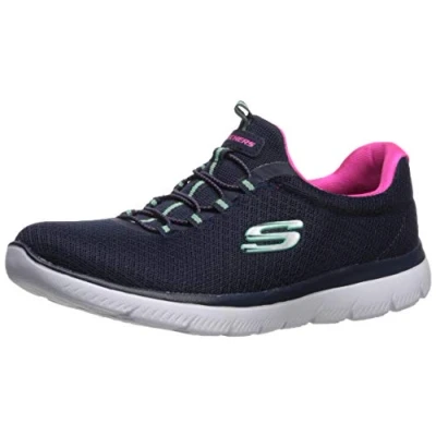 Bild av Skechers Dam Summits Top Player Sneaker, Marinblå het rosa, 37.5 EU