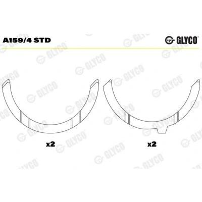 Bild av Distansskiva, vevaxel GLYCO A159/4 STD