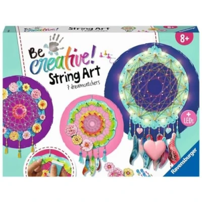 Bild av Ravensburger Var kreativ String Art Maxi Dreamcatchers 7 drömfångare skapelse av föremål fritid avslappnande och aktivitet Från 8 år 18235, flerfärgad, en storlek