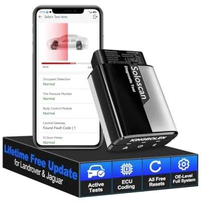 Bild av KINGBOLEN Soloscan OBD2 Diagnostics for Land Rover/Jaguar, Bluetooth Car Diagnostics, All Systems 50+ Services, Active Testing, ECU Coding, Free Updates