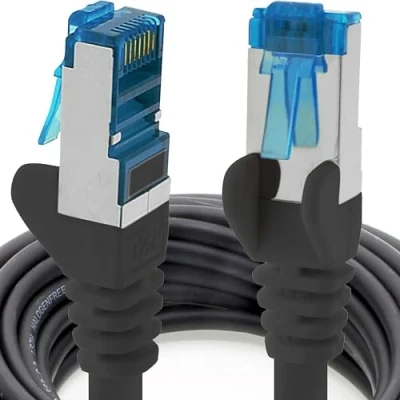 Bild av 1aTTack 1 m Cat6 Cat6a Lan RJ45 8P8C 10Gbps ethernet nätverkskabel svart styck