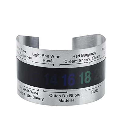 Bild av Fdit rostfritt stål vin LCD termometer flaska öl röda viner armband temperatursensor