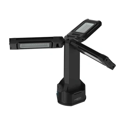Bild av Ansmann Triohead 7000R, 66 W, LED, 3 lampor, 4000 mAh, Svart, Fristående arbetsbelysning