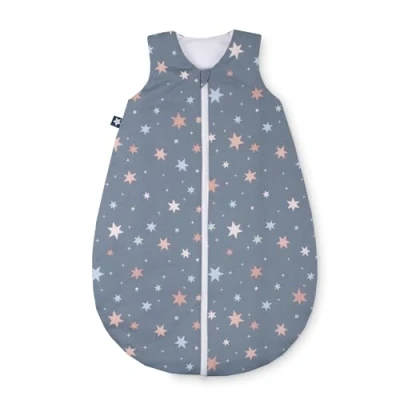 Bild av Julius Zöllner Sovsäck jersey, varm fyllning 2,5 TOG, tvättbar vid 60 C, tillverkad i Tyskland, OEKO TEX Standard 100, Shiny Stars, storlek 68/74