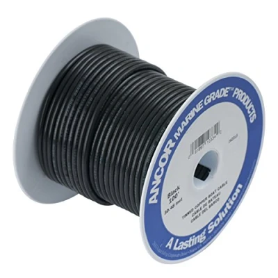 Bild av Ancor 111005 Marin Grade elektrisk konserverad koppar batterikabel (8 mätare, svart, 50 fot)