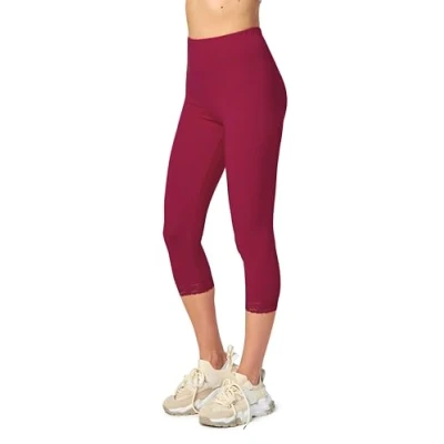 Bild av Merry Style Dam Leggings 3/4 med Spets MS10 224(Rödvin, XL)