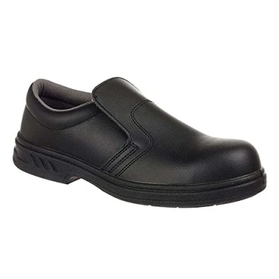 Bild av Portwest herr Steelite Slip On S2 säkerhetsskor FW81 svart 5 Storbritannien, 38 EU