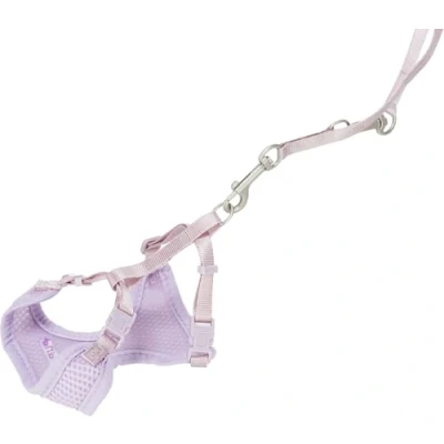Bild av Trixie Junior puppy soft harness with leash 26 34 cm/10 mm 2.00 m light lilac