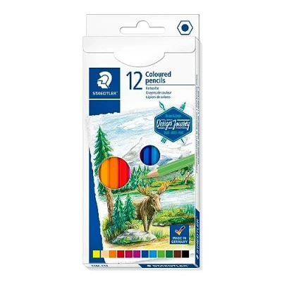 Bild av STAEDTLER Buntstifte, klassisches Sechskantformat, weiche Mine, hoch pigmentierte Farben, Kartonetui mit 12 leuchtenden 146C C12
