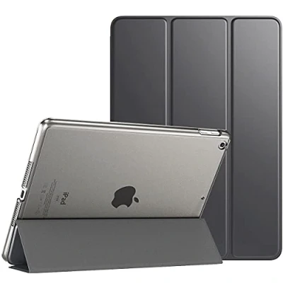 Bild av TiMOVO Fodral, kompatibelt med iPad 9th Generation 2021/iPad 8th 2020/iPad 7th 2019, fodral genomskinlig, frostad och styv skyddad ficka för 10,2 tum, silvergrå
