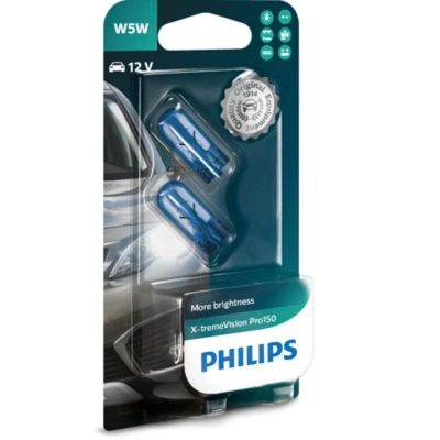 Bild av PHILIPS 12961XVPB2 Ampoule, feu clignotant 12 5 W5W, Lampe à socle en verre PEUGEOT: 307 3/5 portes, 207 407 SW, MERCEDES BENZ: CLS Coupe
