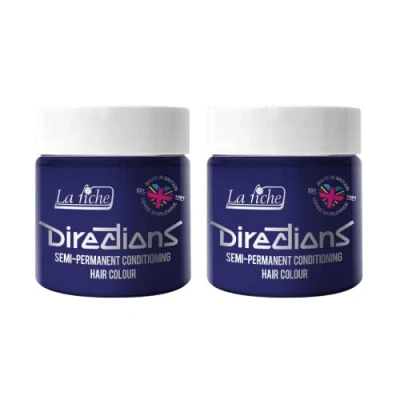 Bild av La Riche Directions semipermanent hårfärg 100 ml burk 2 pack (midnattsblå)