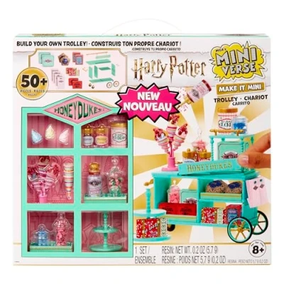 Bild av MGA&#039;s Miniverse Make It Mini Chariot Honeydukes Harry Potter minisamlarobjekt, +50 stycken, DIY, hartsspel, matreplika, samlare och barn från 8 år, ej omätbar