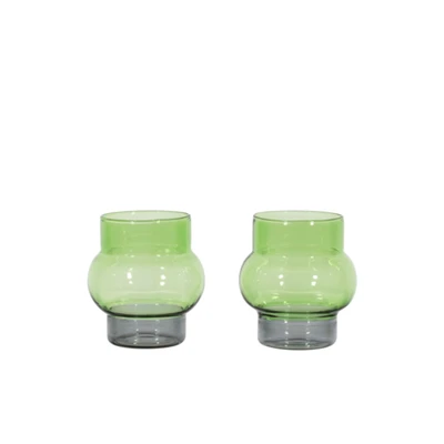 Bild av Tom Dixon, Bump Dricksglas Korta Gröna 2 pack