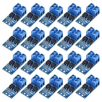 Bild av Vegena 20 stycken Mosfet modul, drivrutinsmodul 5V 36V 15A (max. 30 A) 400 W Dual Trigger switch Drive Module PWM Driver inställning elektronisk brytare kontrollbräda för Arduino