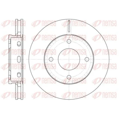Bild av REMSA 6680.10 Disque de frein Essieu avant 256, 256 24 4 ventilé MITSUBISHI: Colt 6, VI CZC Cabriolet, SMART: Forfour I