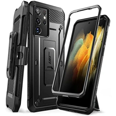 Bild av SUPCASE fodral till Samsung Galaxy S21 Ultra [Unicorn Beetle Pro Series] hölster med stativ Svart