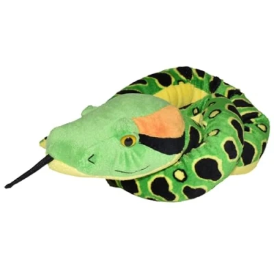 Bild av Wild Republic Plush Snake Anakonda, plyschorm, jättegosig leksak, 137 cm, babyshower, present, mjuk fyllning av återvunna vattenflaskor