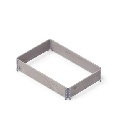 Bild av Upyard GardenBox modern upphöjd bädd av pallram modulär pallpall hög säng naturträ för trädgård och terrass PEFC certifierad, 120 x 80 19,5, grå