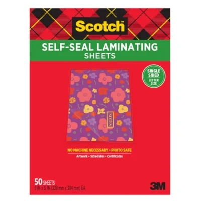 Bild av Scotch® lamineringsark, 9 tum x 12 tum, brevstorlek ensidig