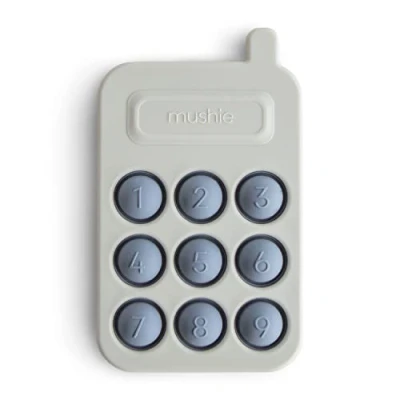 Bild av Mushie Tryckleksak För Barn och Spädbarn Sensorisk Leksak Stärker Koncentration Uppmärksamhet Säker Högkvalitet Ålder: 10+ månader Telefon Design (Tradewinds)