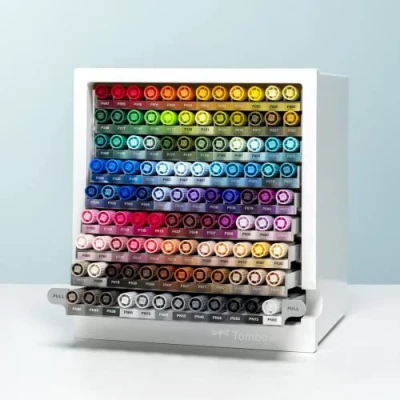 Bild av Tombow Skrivbordsorganisatör Praktisk förvaring för ABT Dual Brush Pens i 107 färger + blender [ABT 108C ORGA]