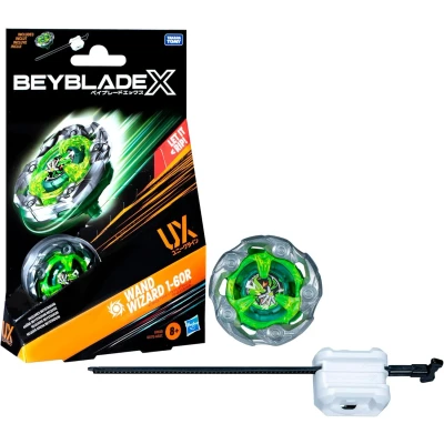 Bild av Beyblade X Wand Wizard 1 60R UX startpaket med snurra och avfyrare