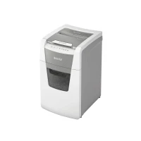 Bild av Leitz IQ Autofeed Office Cross Cut Dokumentförstörare, Säkerhetsklass P4, Automatisk, 150 Ark, 44 liters Behållare, Vit, 80130000