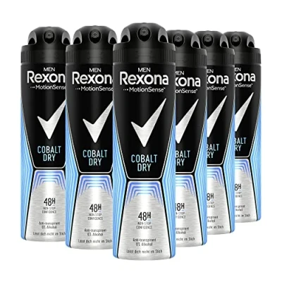 Bild av Rexona Cobalt Dry 48H Antiperspirant Deodorant, 6 x 150 ml