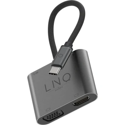 Bild av LINQ 4 in 1 USB C Multiport Hub Aluminiumgrå