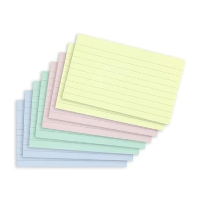 Bild av SUMMIT Flash kort, fodrade revisionskort, pastellblandade, 7,5 x 12,5 cm, 400 pack