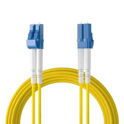 Bild av Fiber Patch Cable LC to OS2 10Gb/Gigabit Singlemode Jumper Duplex 9/125 LSZH Optic Cord for SMF SFP Transceiver, Yellow, 3 Meter(9.8ft)