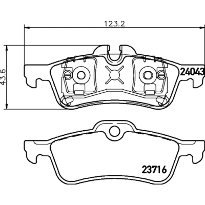 Bild av HELLA 8DB 355 011 351 Jeu de plaquettes frein préparé pour indicateur d&#039;usure MINI: 3/5 portes, Cabriolet