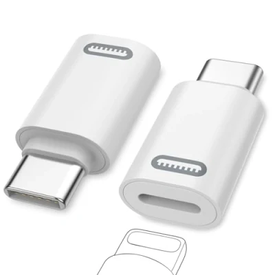 Bild av MoKo Lightning Female to USB C Male Adapter, 2 Pack Adapter for iPhone 15/15 Pro/15 Pro Max/15 Plus, iPad Pro/Air, Support Fast Charging/Data Transfer, Not Audio/OTG