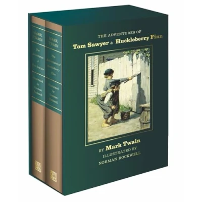 Bild av The Adventures of Tom Sawyer and Huckleberry Finn: Norman Rockwell Collector&#039;s Edition