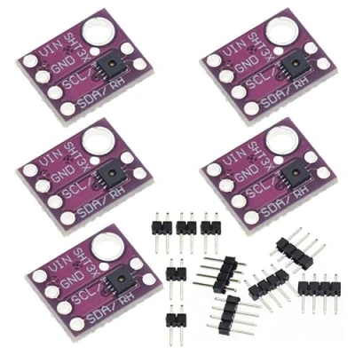 Bild av 5 st GY SHT30 D SHT31 SHT35 SHT40 SHT41 SHT45 temperatur fuktighetssensor breakout vädermoduler (GY D)