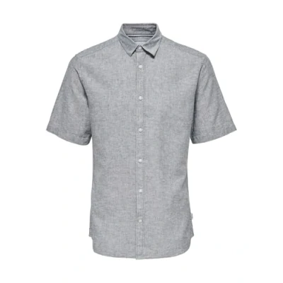 Bild av Only &amp; Sons Onscaiden SS Solid Skjorta, Storlek: XS, Dress blues