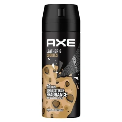 Bild av Axe kroppsspray läder &amp; Cookies deodorant utan aluminium bekämpar luktbildande bakterier och obehaglig lukt 150 ml 4 stycken