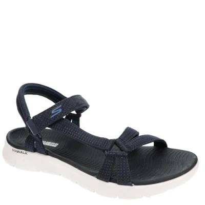 Bild av Skechers Dam GO Walk Flex Sandal Sublim, Marinblå textil, 42 EU