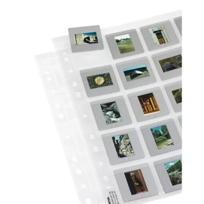 Bild av Hama 25 glidhylsor för inramade diabilder Glidarkivering i 5 x cm format Upp till 500 bilder Transparent