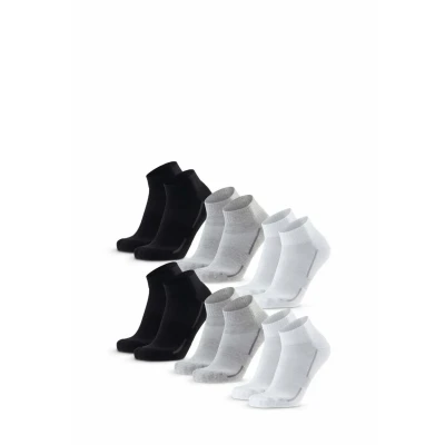 Bild av Danish Endurance Quarter 6PACK Träningssockor, Storlek: 39 42, Black grey white